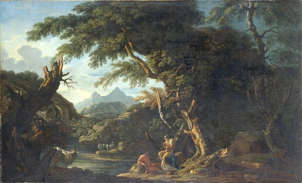 Paesaggio con Mercurio e il boscaiolo